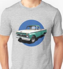 1966 Ford F100 Custom Cab - Teal & White Unisex T-Shirt