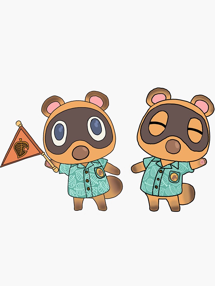 "Timmy & Tommy Nook- Animal Crossing New Horizons" Sticker by bethany