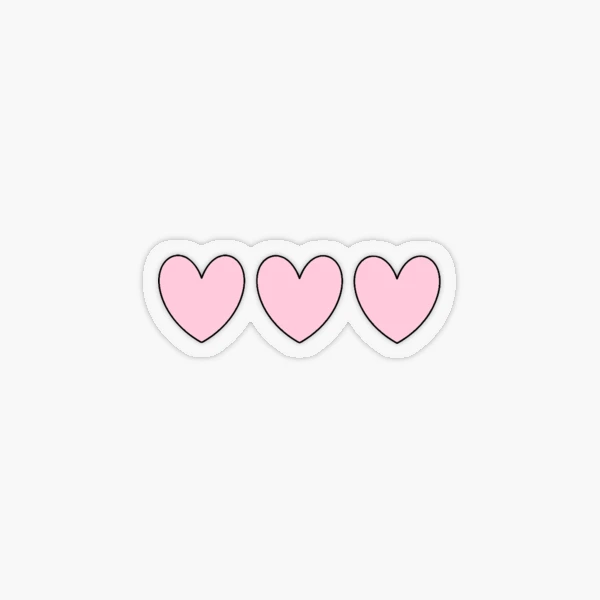 Pink Heart Sticker Sticker for Sale by amandabrynn