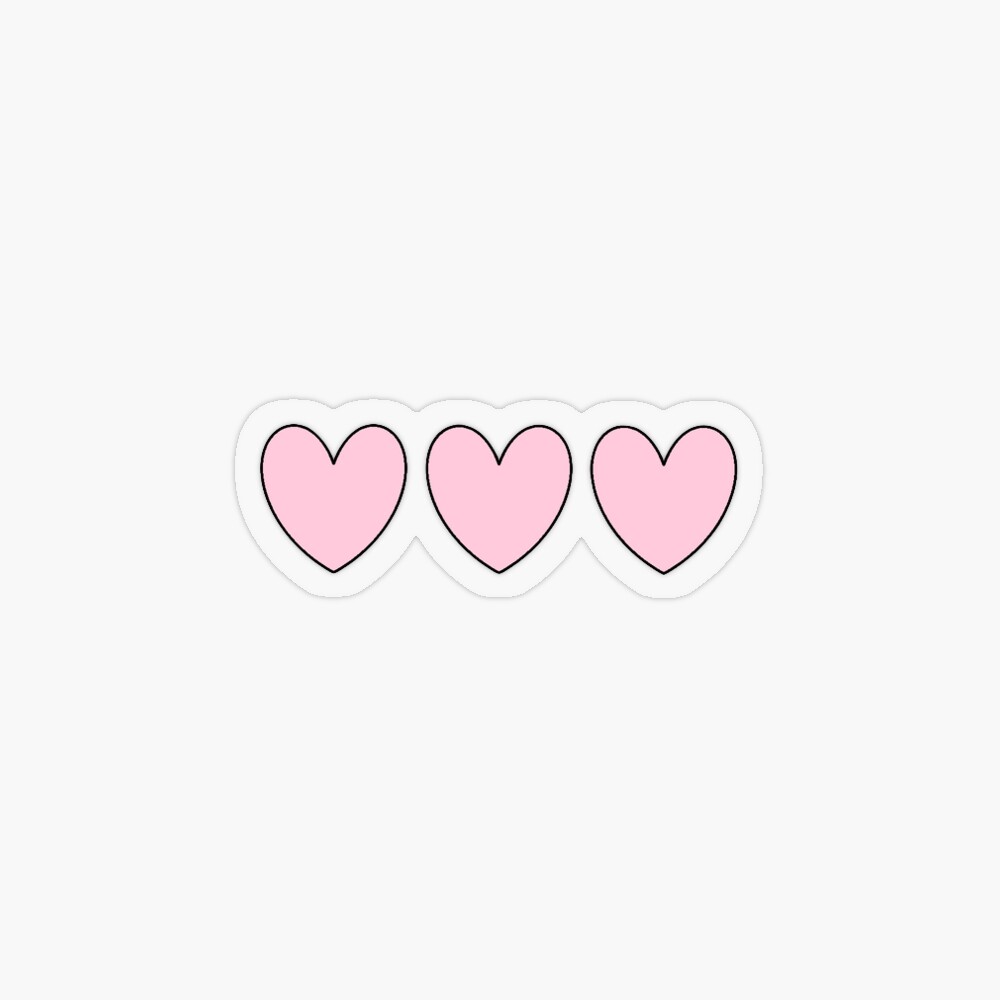 Pink Heart Sticker | Sticker