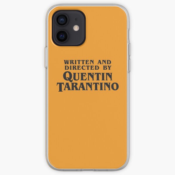 Écrit et réalisé par Quentin Tarantino (sombre) Coque souple iPhone