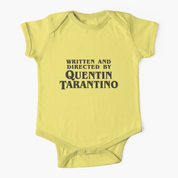 Written and Directed by Quentin Tarantino (dark) Short Sleeve Baby One-Piece