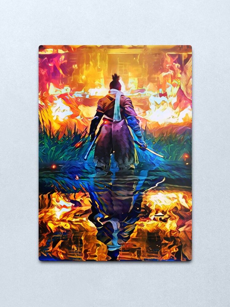 Alternate view of Master Fire Sekiro Metal Print