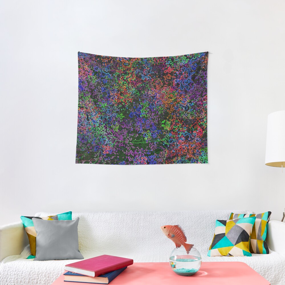Wilderness Jungle Psychedelic Artwork Tapestry