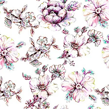 Artwork thumbnail, flower pattern design by Rimscollection