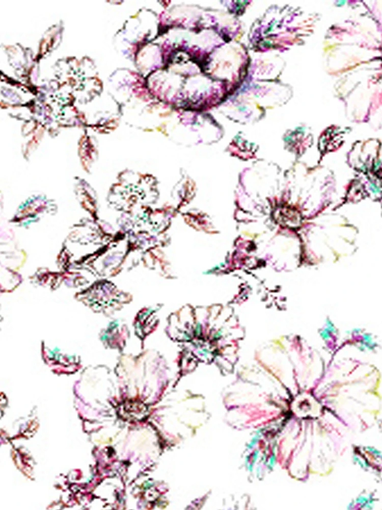 Thumbnail 3 of 3, Scarf, flower pattern design designed and sold by Rimscollection.