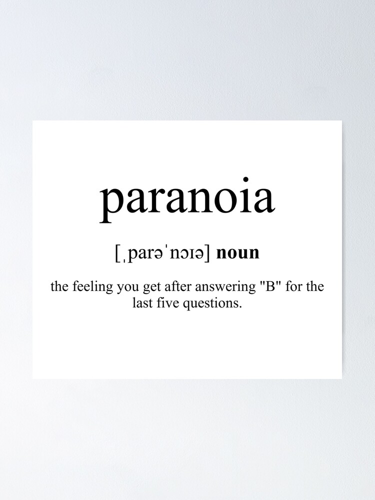 paranoia-definition-dictionary-collection-poster-for-sale-by