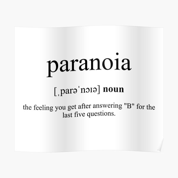 paranoia-definition-dictionary-collection-poster-for-sale-by