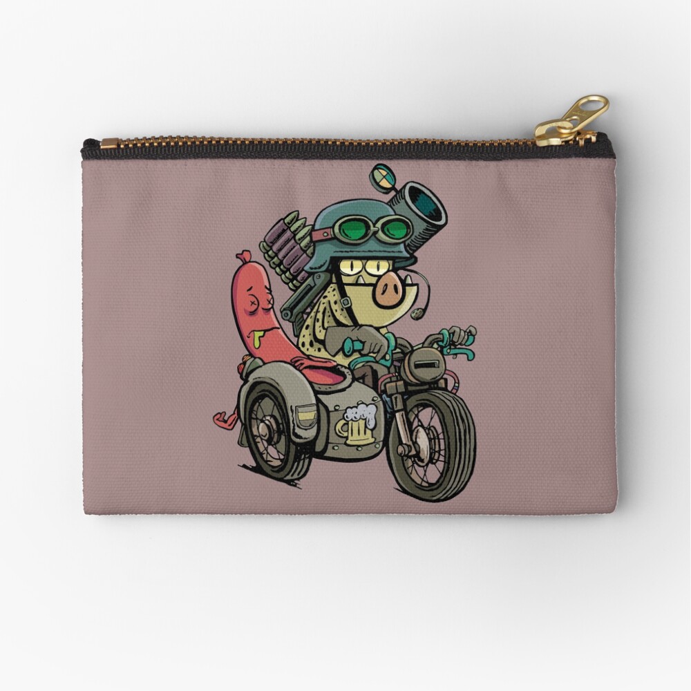 Motorcycle Tandem Zipper Pouch