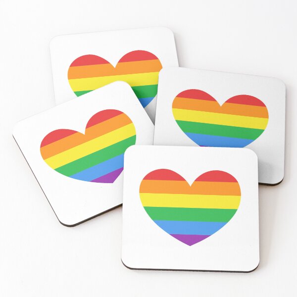 Item preview, LGBT Heart Rainbow Gay Pride Flag designed and sold by JustLivinLife.