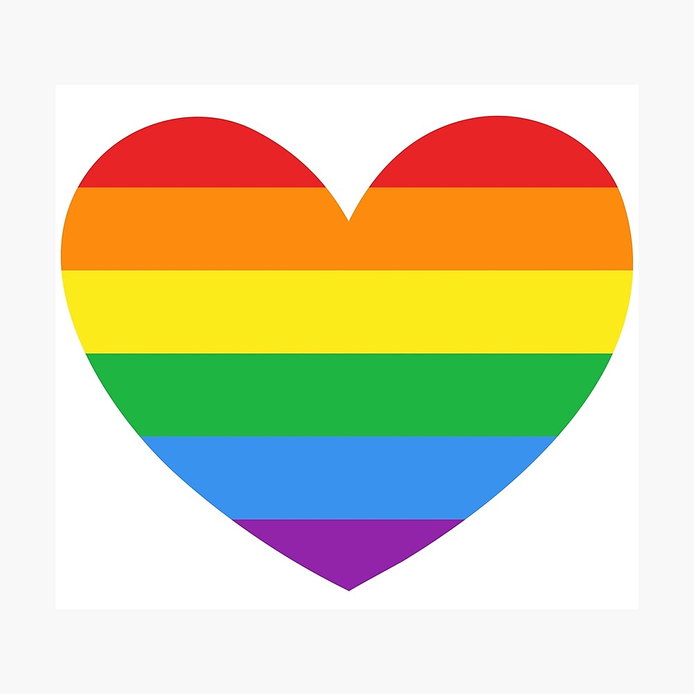 Lgbt Herz Regenbogen Gay Pride Flagge Poster Von Justlivinlife Redbubble