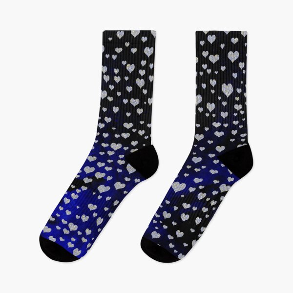 Item preview, Silver Hearts on a Night Sky Background designed and sold by thesnowwhyte.