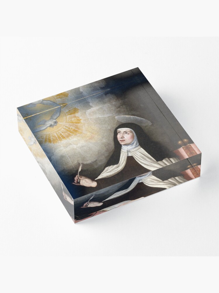 Alternate view of St Teresa of Avila Painting Acrylic Block