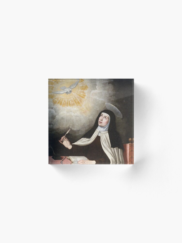 Alternate view of St Teresa of Avila Painting Acrylic Block