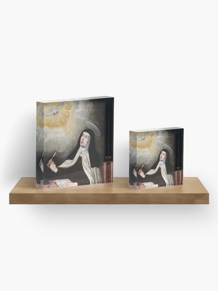 Alternate view of St Teresa of Avila Painting Acrylic Block