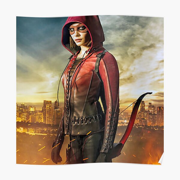 The jacket in red leather Thea Dearden Queen / Speedy (Willa Holland) on  Arrow season 5