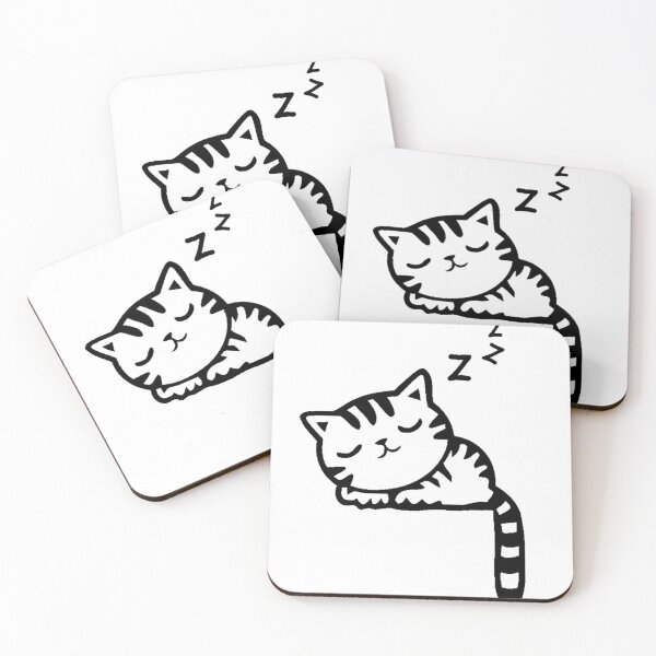 Item preview, cute sleeping cat  designed and sold by BHZMAGIC.