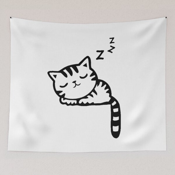 Item preview, cute sleeping cat  designed and sold by BHZMAGIC.