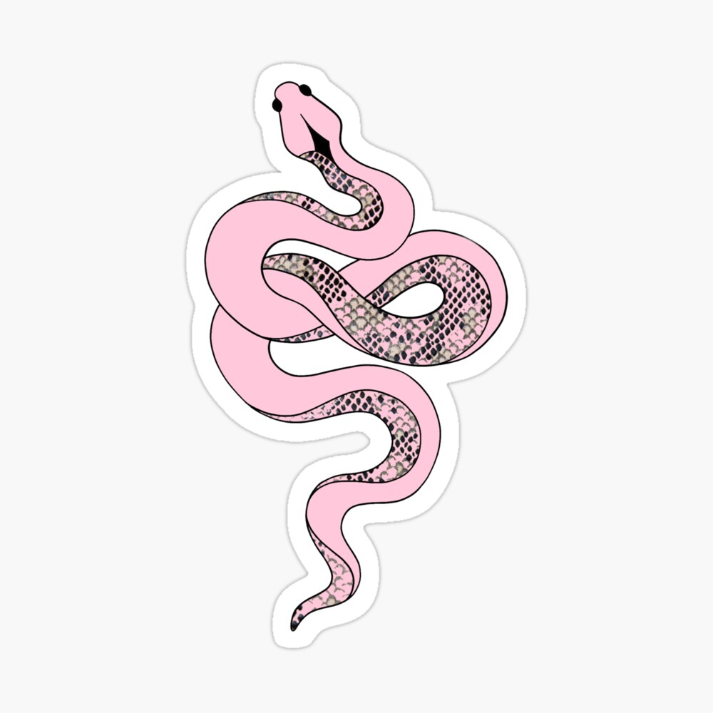  ANGDEST Snake Silhouette (Pink) (Set of 2) Premium