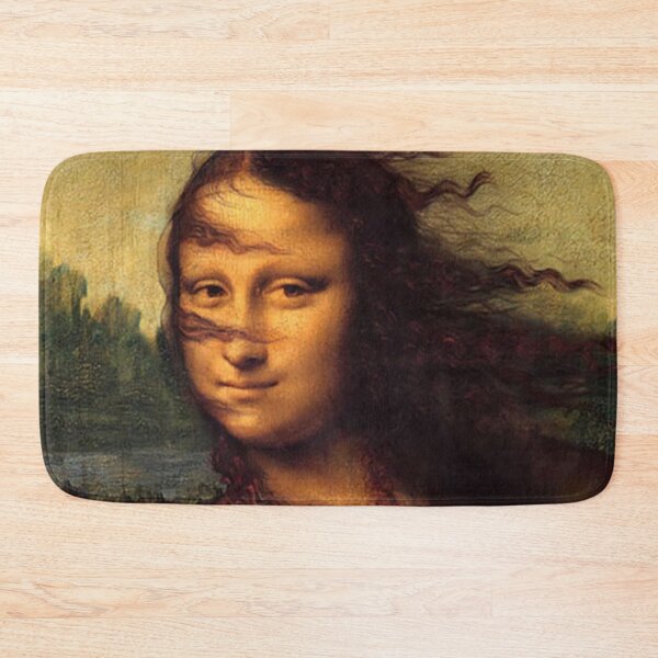 Item preview, Funny Mona Lisa wind in hair designed and sold by MindChirp.