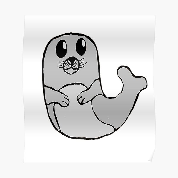 Bobby the cute grey seal Poster
