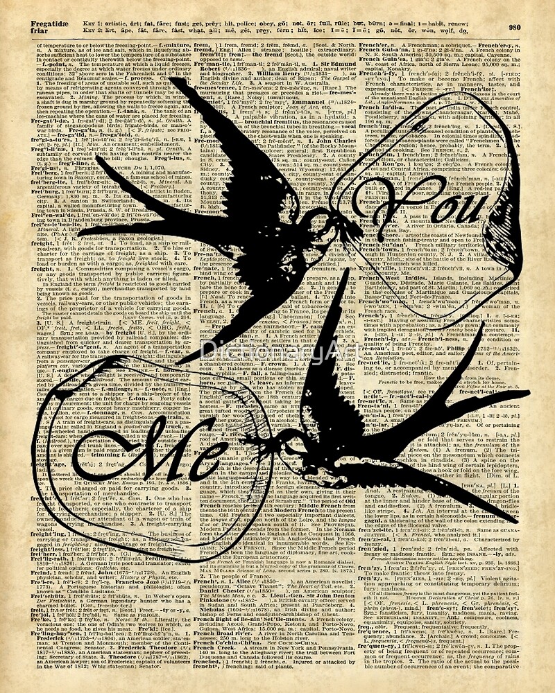 swallows-in-love-flying-birds-vintage-dictionary-art-collage-by