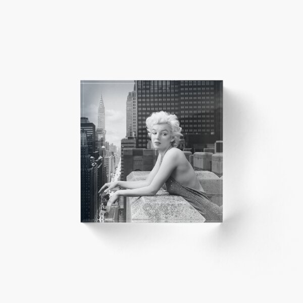 Marilyn Monroe - Things Have Changed - B&W Acrylic Block