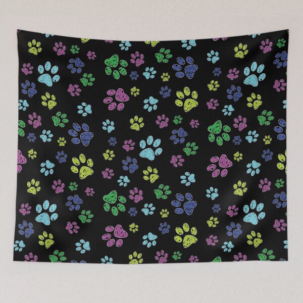 Item preview, Multicolored Paw Pattern designed and sold by Green Sky.