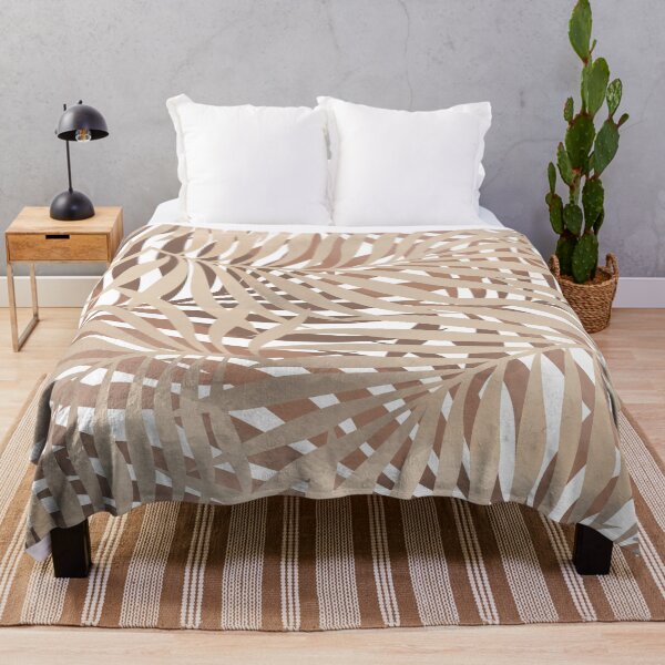 Item preview, Hojas de palmeras tropicales, rubor, beige y blanco designed and sold by meggydesigns.