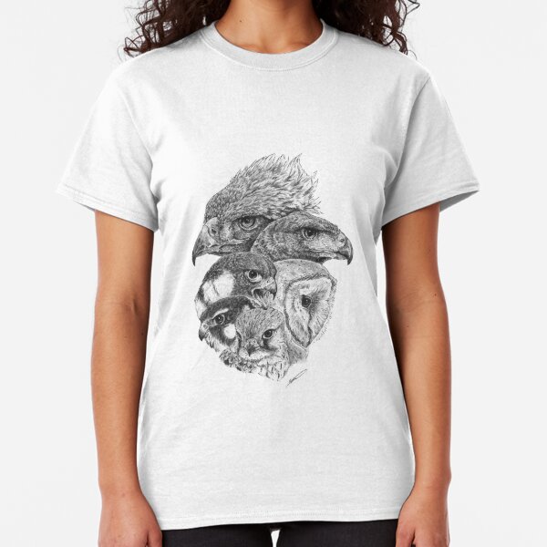 Bird of prey ink illustration Classic T-Shirt
