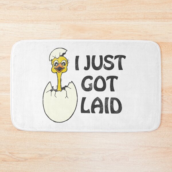 Item preview, I Just Got Laid Vintage Distressed Design, Vintage Funny Saying, Chicken Just Got Laid designed and sold by ArtifulPrints.