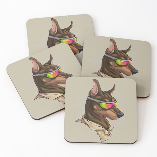 Item preview, Cool Brown Doberman with Shades designed and sold by Bamsdrawz.