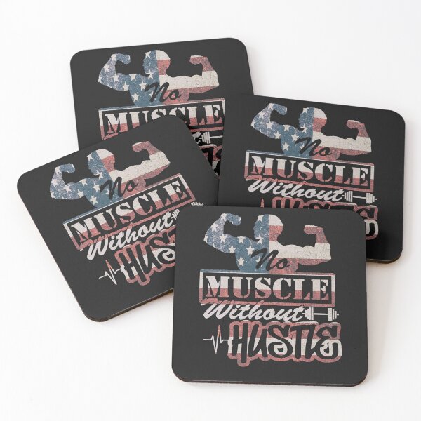 Item preview, No muscle without hustle! designed and sold by Cutebutfunny.