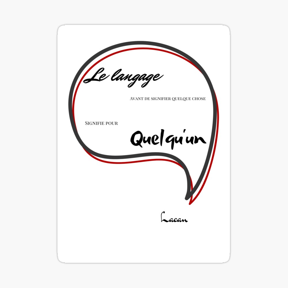 Carte De Vœux Citation De Lacan Sur Le Discours Par Elsenthal Redbubble