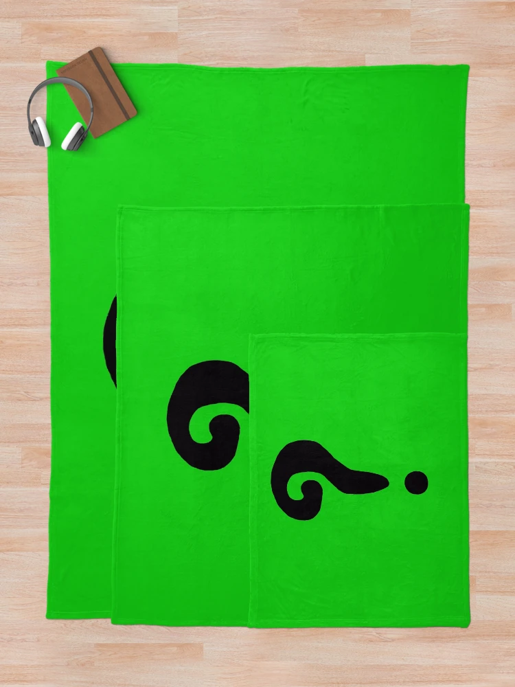 Thumbnail 5 of 6, Throw Blanket, The Riddler question mark designed and sold by eccentrics.