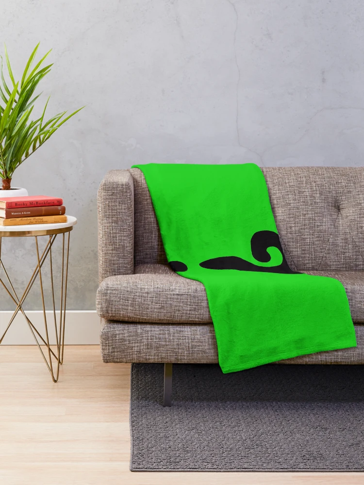Thumbnail 2 of 6, Throw Blanket, The Riddler question mark designed and sold by eccentrics.
