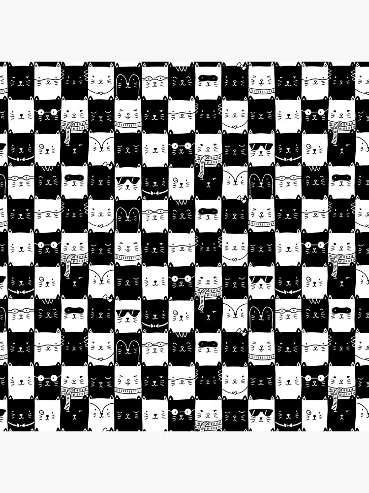 Checkered Kitties by tatihardt