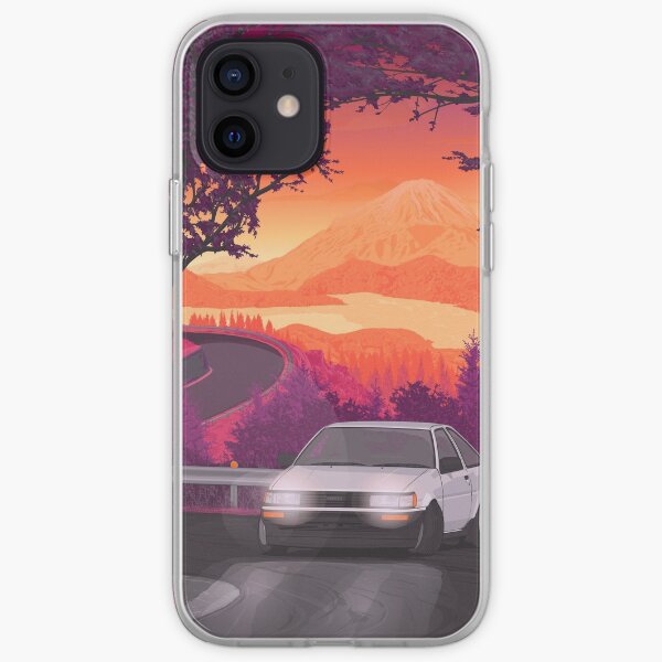 AE86 Corolla touge drift (version 2) Coque souple iPhone