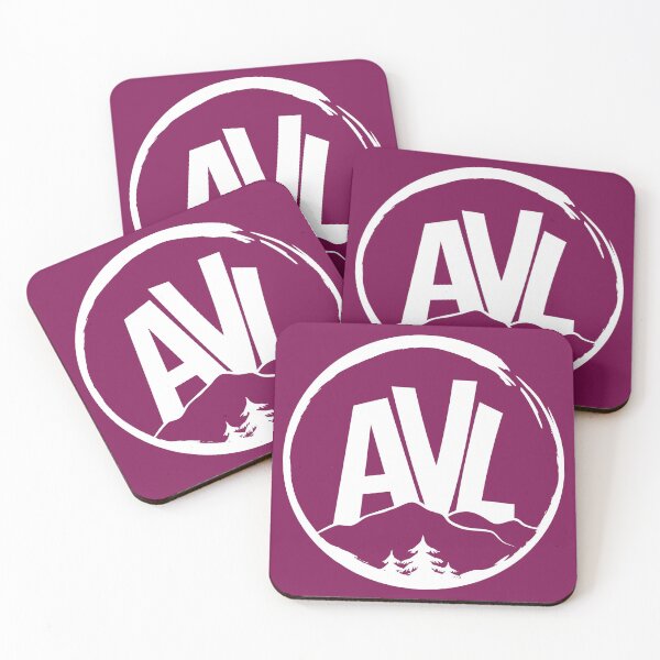 Item preview, AVL - Asheville, NC - White on Burgundy designed and sold by Serena's Asheville Merch.