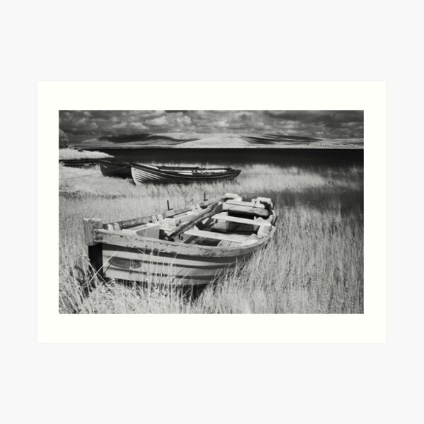 Boat on Lake Carrowmore, Ireland Art Print