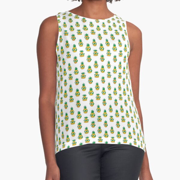 Stylish Pineapples Sleeveless Top