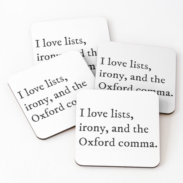 Item preview, lists, irony, Oxford comma designed and sold by peachthomas.