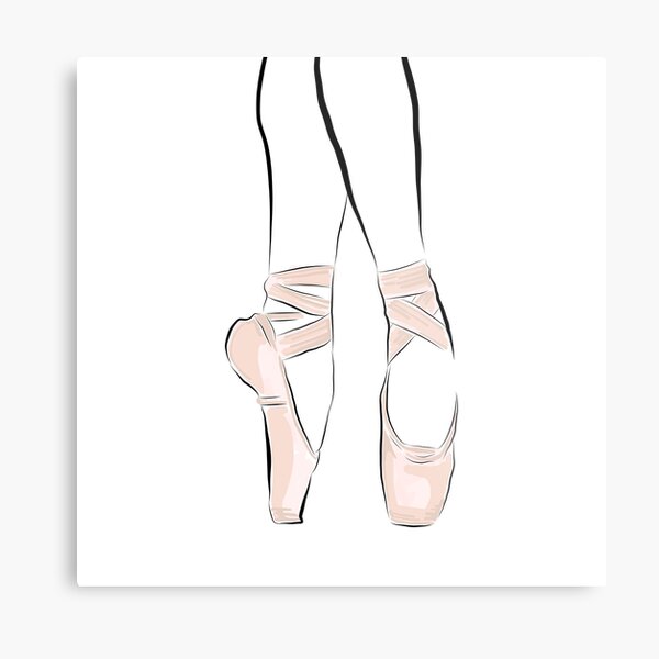 Mujer pies usar zapatos de bailarina ballet atleta símbolo ilustración  vector