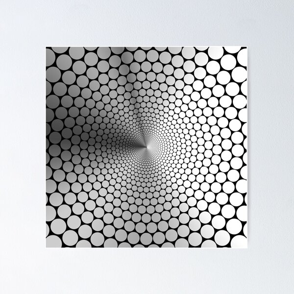 Item preview, Optical Illusion Angle Gradient Silver on Black NOIR designed and sold by John Raymond Barker.