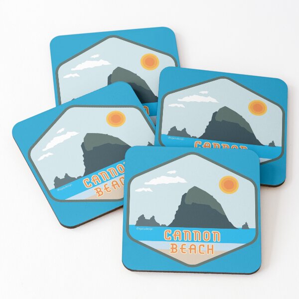 Item preview, Cannon Beach Haystack Rock Badge designed and sold by Rigel Bergonio.