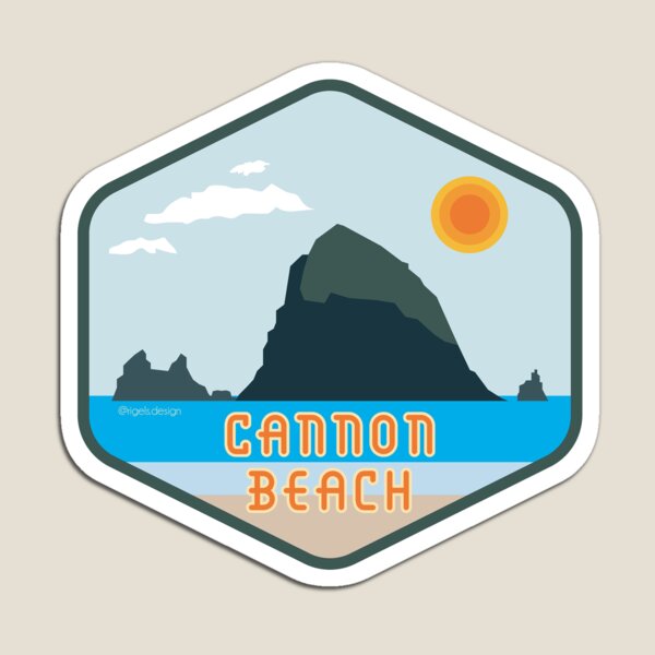 Item preview, Cannon Beach Haystack Rock Badge designed and sold by Rigel Bergonio.