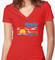 Amity Island Women's Fitted V-Neck T-Shirt