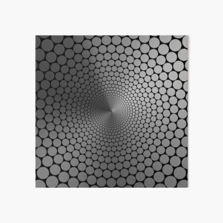 Optical Illusion Angle Gradient Slate on Black NOIR Art Board Print