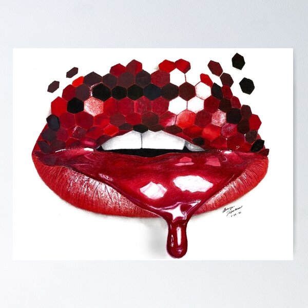 Red Lip Art Poster