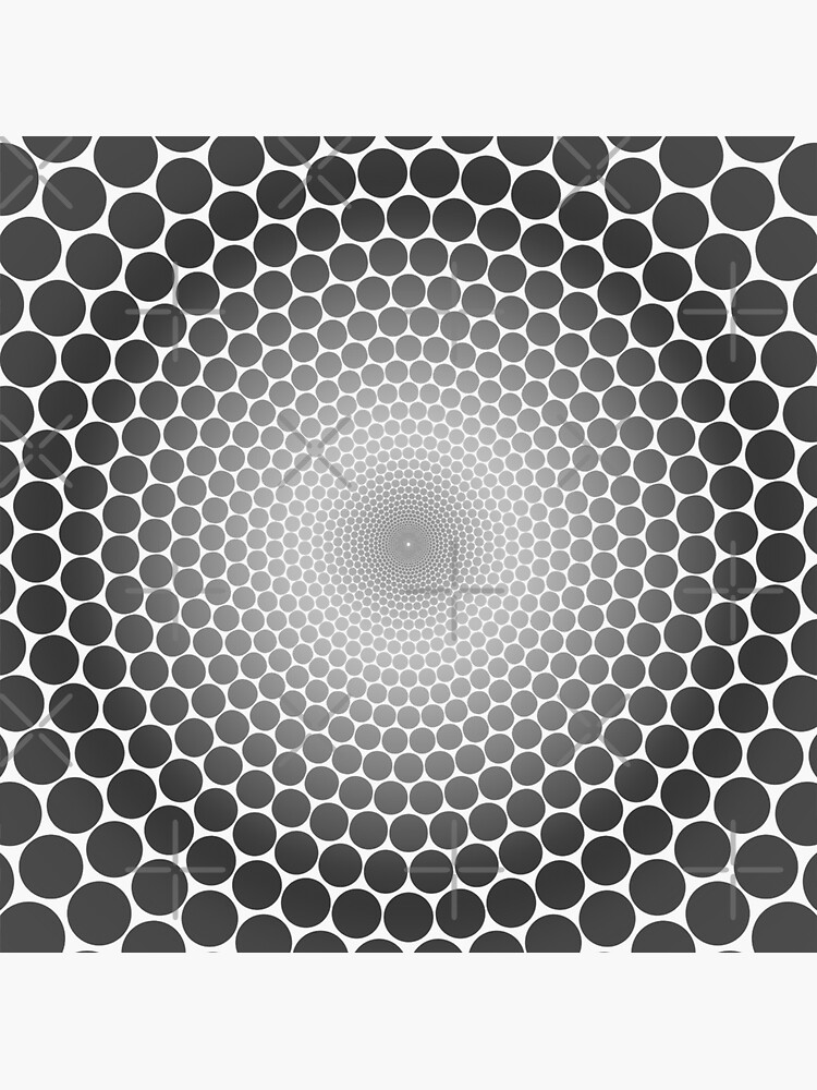 Optical Illusion Radial Gradient Slate on White NOIR 1 by jrbactor
